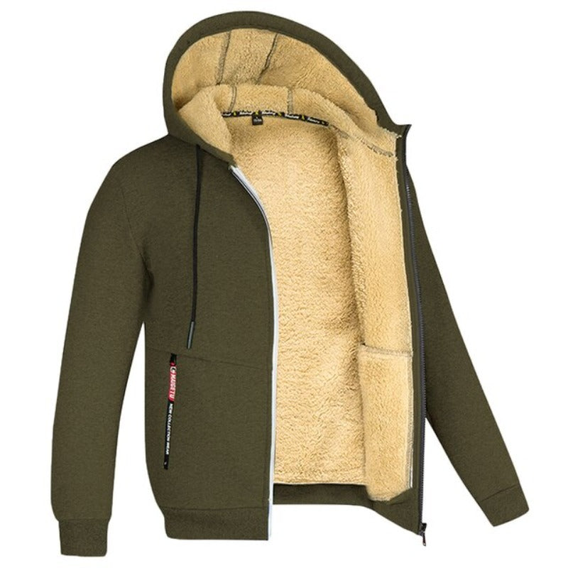 Sherpa Fleece Hoodie | Varm | Dragkedja | Vinter Hoodie | Hoodie Jacka-Eva Jonsson