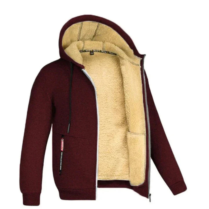 Sherpa Fleece Hoodie | Varm | Dragkedja | Vinter Hoodie | Hoodie Jacka-Eva Jonsson