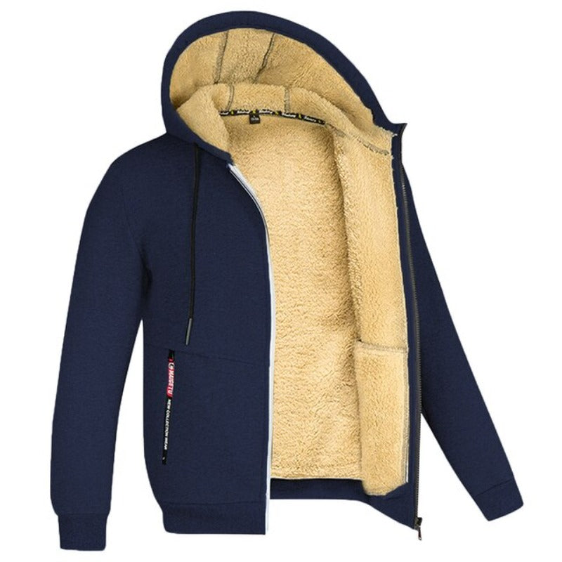 Sherpa Fleece Hoodie | Varm | Dragkedja | Vinter Hoodie | Hoodie Jacka-Eva Jonsson