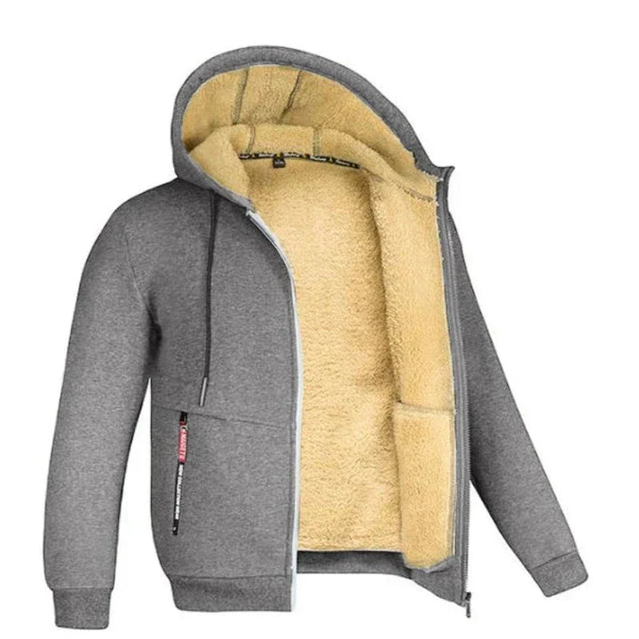 Sherpa Fleece Hoodie | Varm | Dragkedja | Vinter Hoodie | Hoodie Jacka-Eva Jonsson