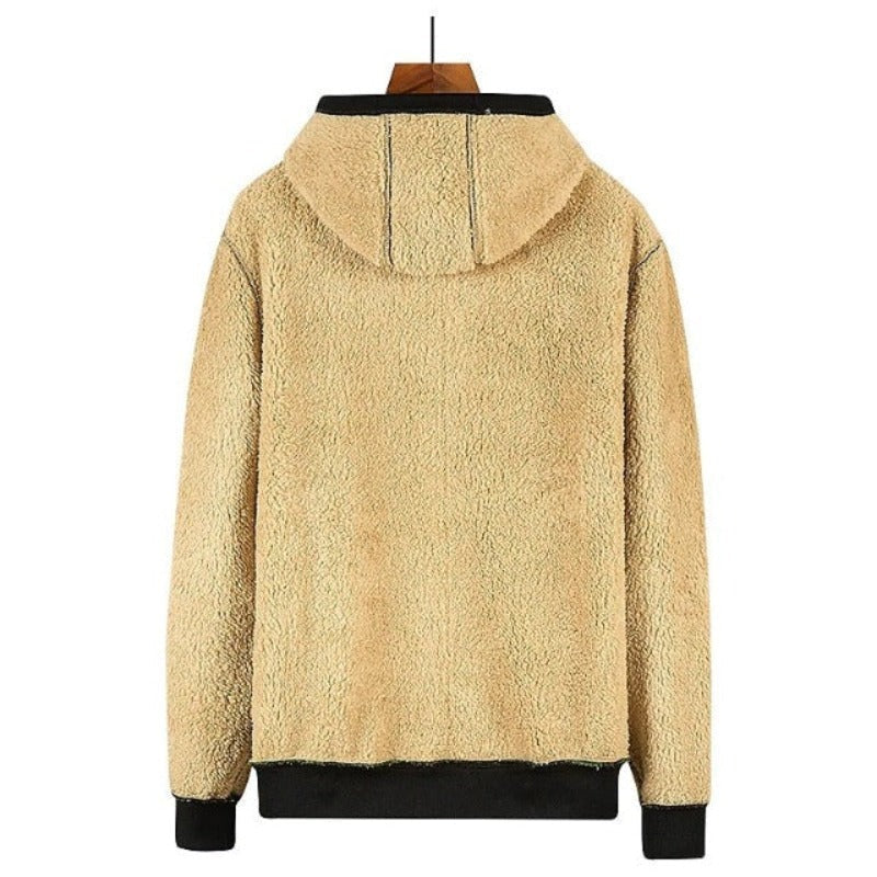 Sherpa Fleece Hoodie | Varm | Dragkedja | Vinter Hoodie | Hoodie Jacka-Eva Jonsson