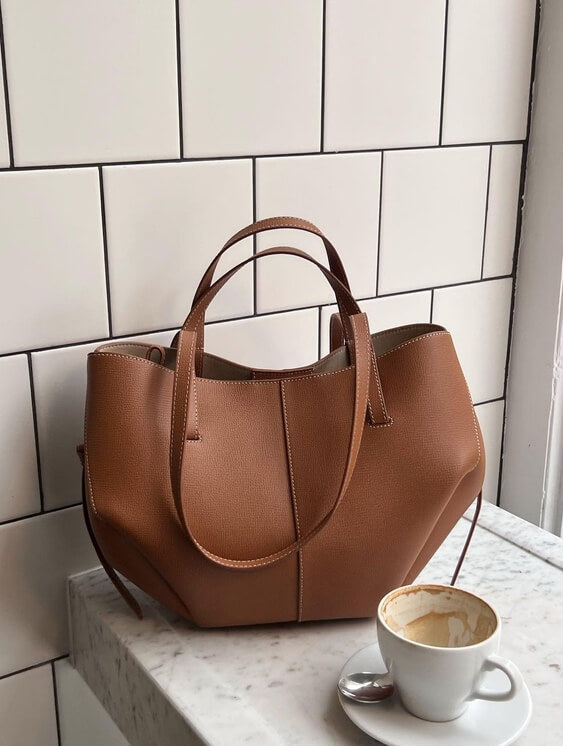 Shopperväska – Stor – Konstläder – Axelväska – Toteväska-Eva Jonsson