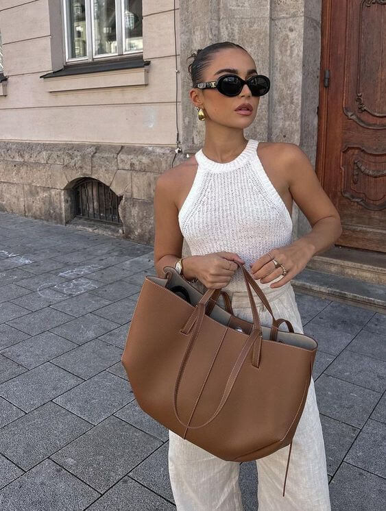 Shopperväska – Stor – Konstläder – Axelväska – Toteväska-Eva Jonsson