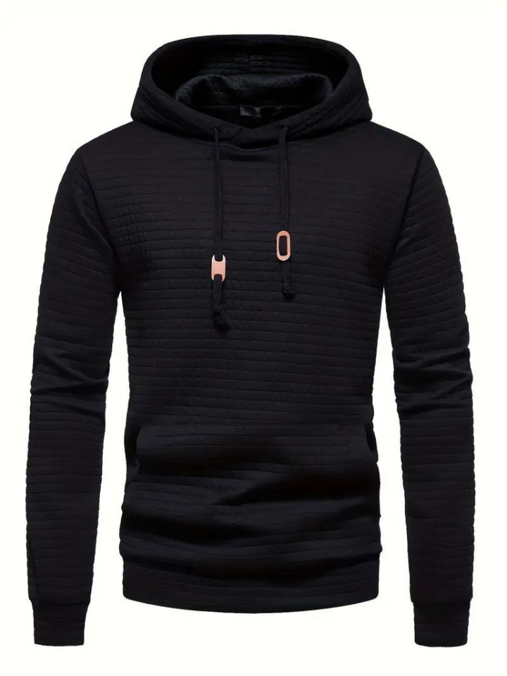 Simeon Hoodie | Varm tröja med huva för män-Eva Jonsson