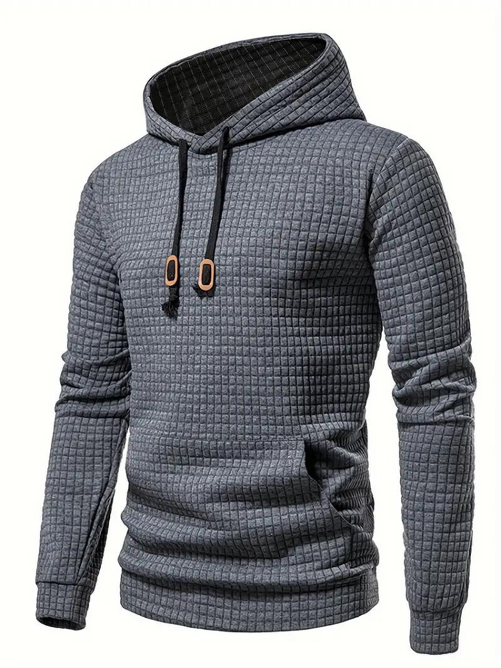 Simeon Hoodie | Varm tröja med huva för män-Eva Jonsson