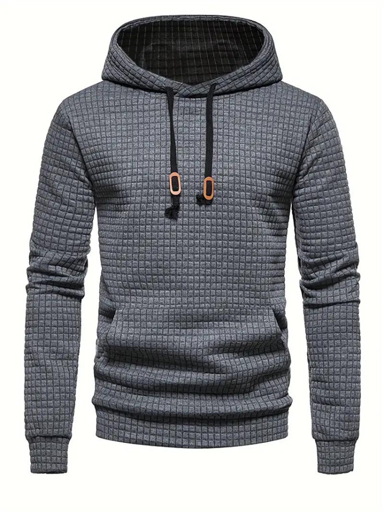 Simeon Hoodie | Varm tröja med huva för män-Eva Jonsson