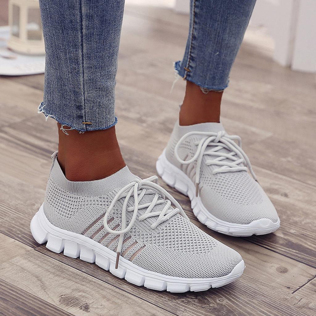 Slip-On Sneakers - Andningsaktiva - Ortopediska - Mesh Sneakers - Träningsskor för kvinnor-Eva Jonsson