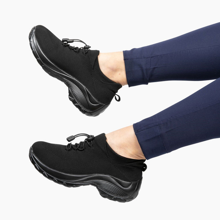Slip-On Sneakers - Ortopediska - Luftkuddar - Sneakers med tjock sula - Damskor-Eva Jonsson