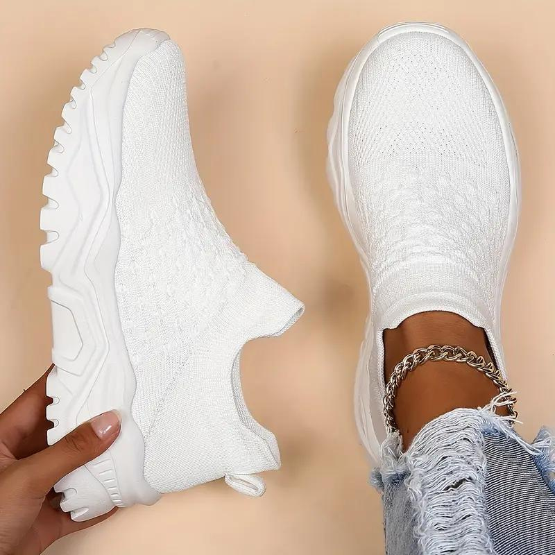 Slip On Sneakers, Stickade, Andningsbara, Ortopediska skor, Damskor-Eva Jonsson