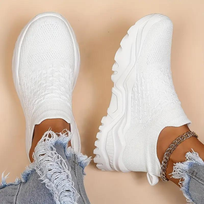 Slip On Sneakers, Stickade, Andningsbara, Ortopediska skor, Damskor-Eva Jonsson