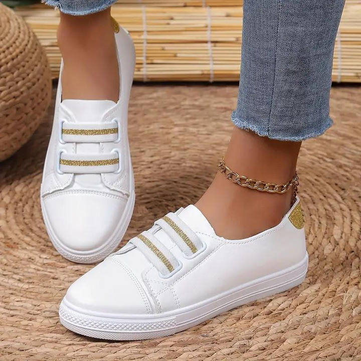 Slip On Sneakers - Vit - Lättvikt - Gåskor - Damskor-Eva Jonsson