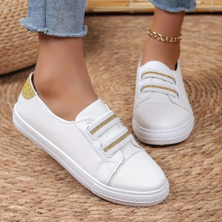 Slip On Sneakers - Vit - Lättvikt - Gåskor - Damskor-Eva Jonsson