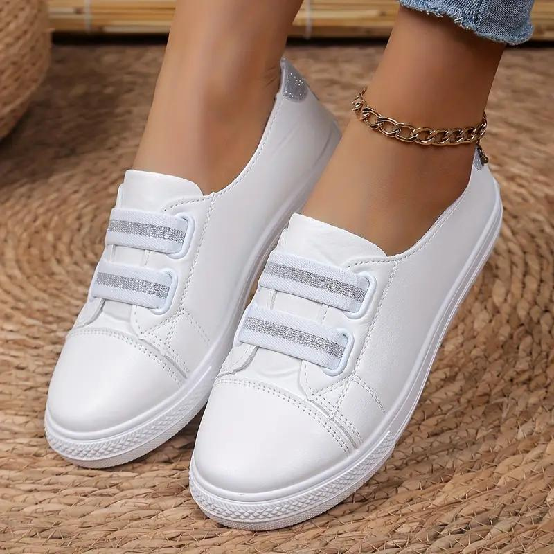 Slip On Sneakers - Vit - Lättvikt - Gåskor - Damskor-Eva Jonsson