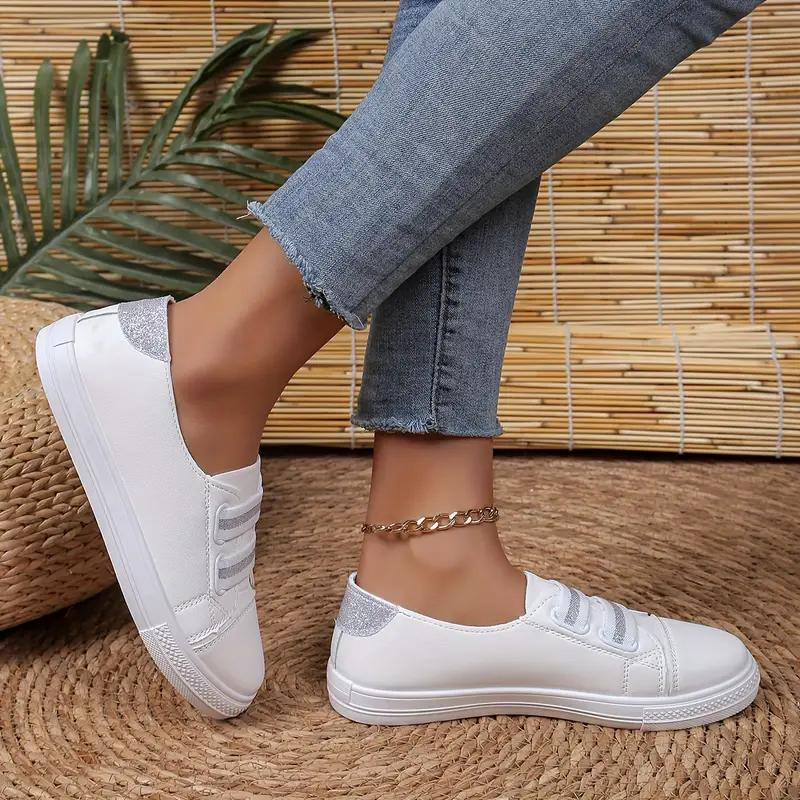 Slip On Sneakers - Vit - Lättvikt - Gåskor - Damskor-Eva Jonsson