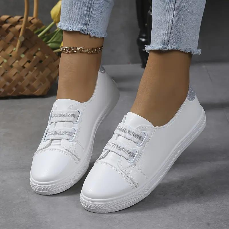 Slip On Sneakers - Vit - Lättvikt - Gåskor - Damskor-Eva Jonsson