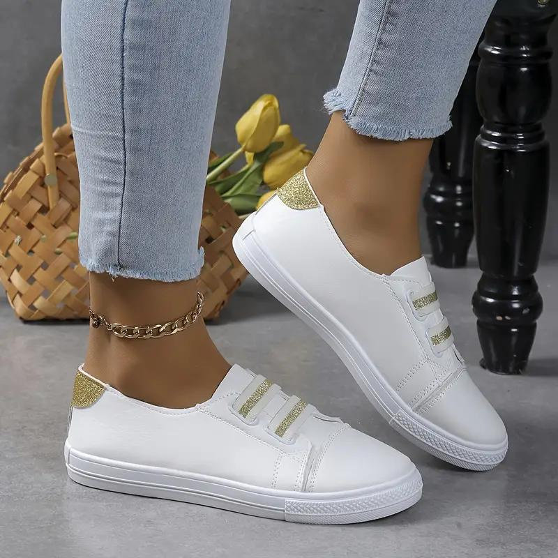 Slip On Sneakers - Vit - Lättvikt - Gåskor - Damskor-Eva Jonsson