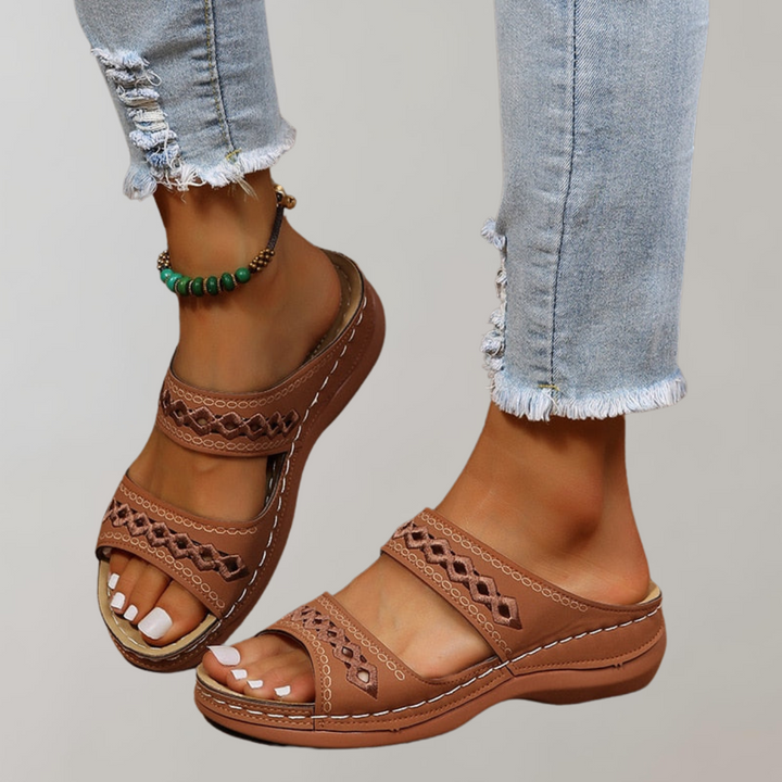 Slip-On-sandaler – ergonomiska ortopediska sommarsandaler för damer-Eva Jonsson