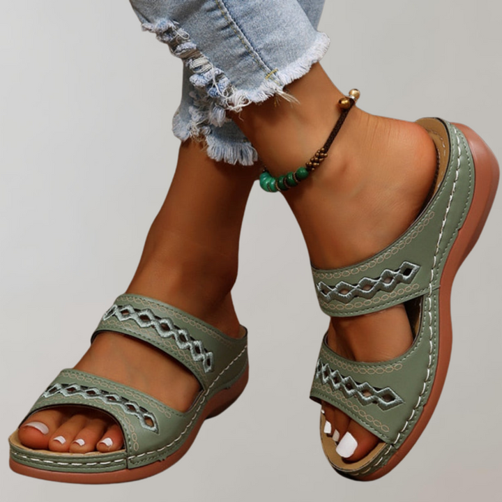Slip-On-sandaler – ergonomiska ortopediska sommarsandaler för damer-Eva Jonsson