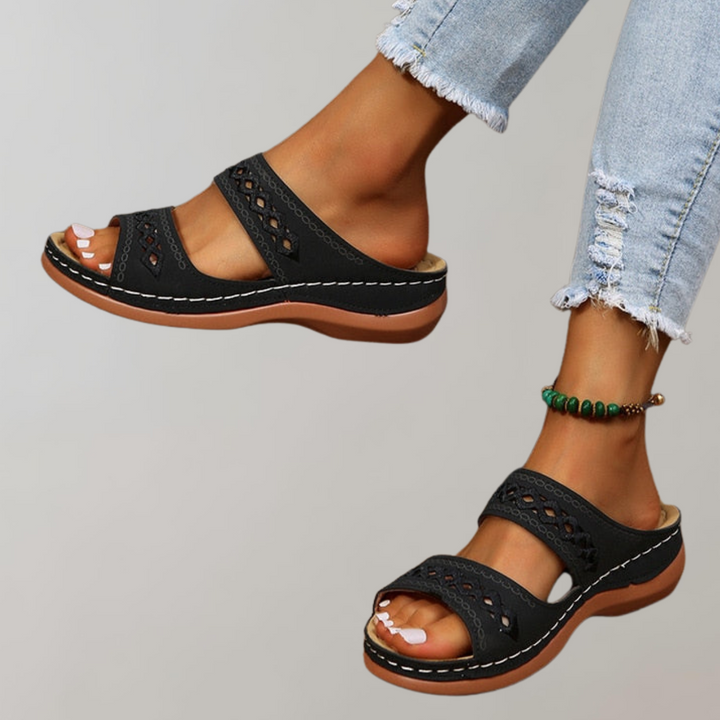 Slip-On-sandaler – ergonomiska ortopediska sommarsandaler för damer-Eva Jonsson