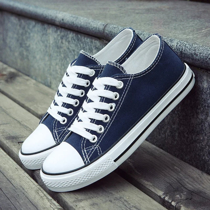 Sneakers - Unisex tvåfärgade snörningssneakers med låg topp-Eva Jonsson