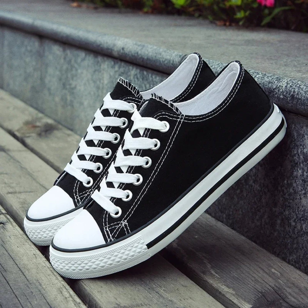 Sneakers - Unisex tvåfärgade snörningssneakers med låg topp-Eva Jonsson