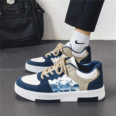 Sneakers för Herrar - Snörning - Vardag - Skate Skor - Herrskor-Eva Jonsson