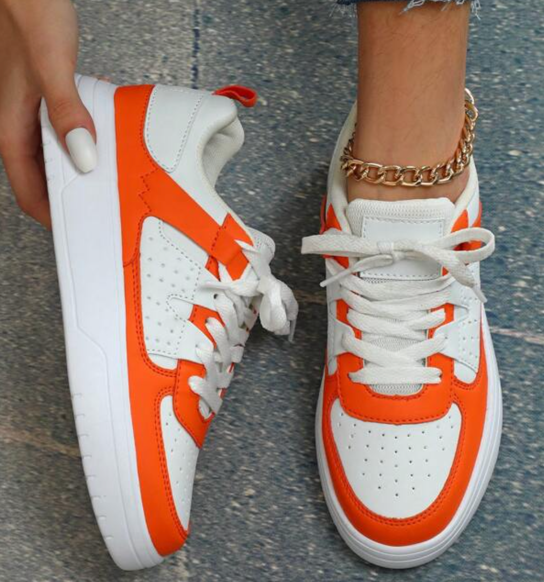 Sneakers för kvinnor - Bekväma - Snörning - Skate skor - Casual Sneakers-Eva Jonsson