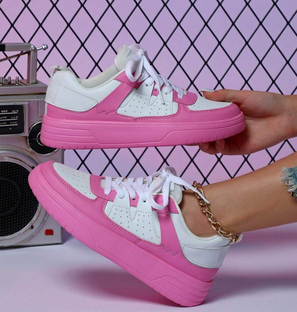 Sneakers för kvinnor - Bekväma - Snörning - Skate skor - Casual Sneakers-Eva Jonsson