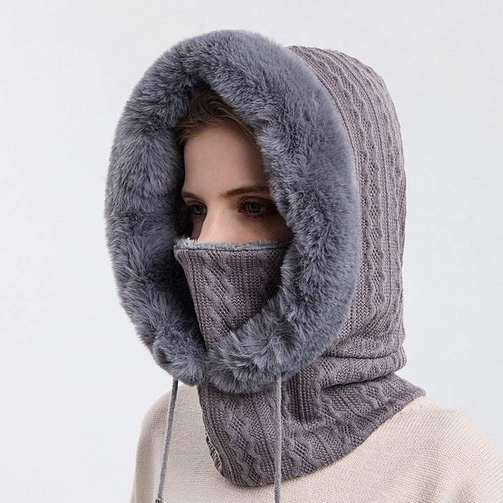 Snood-huva - Furry - Vinter - Halsduk med huva - Halsduk för kvinnor-Eva Jonsson