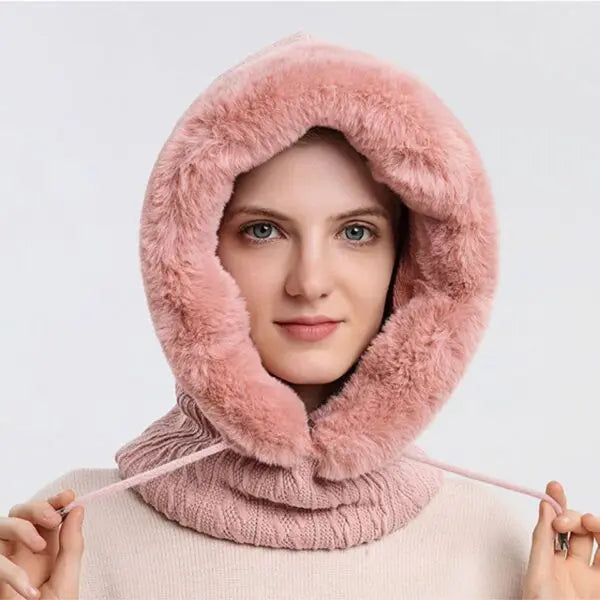 Snood-huva - Furry - Vinter - Halsduk med huva - Halsduk för kvinnor-Eva Jonsson