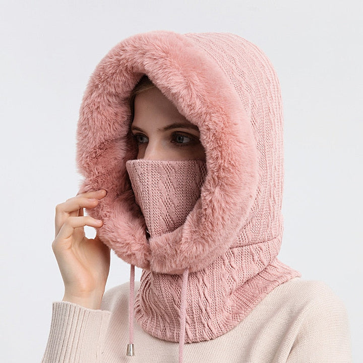 Snood-huva - Furry - Vinter - Halsduk med huva - Halsduk för kvinnor-Eva Jonsson