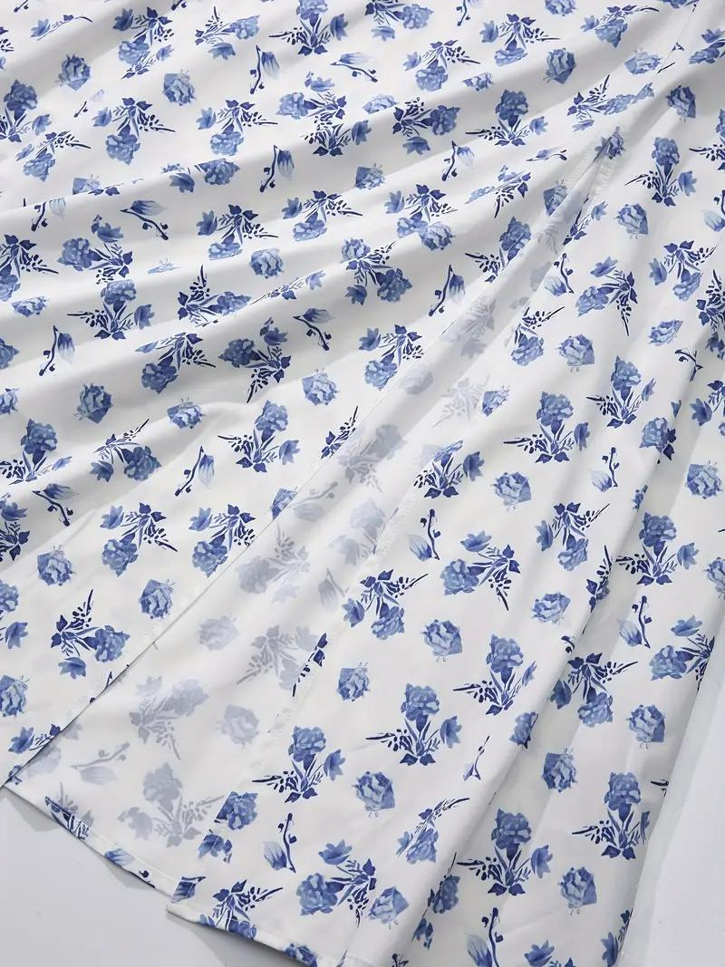 Solklänning - Blommig - Puffärm - Sommarklänning - Maxiklänning-Eva Jonsson