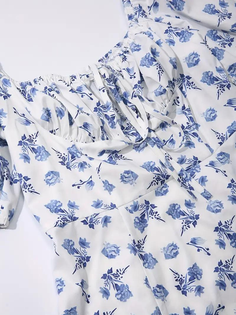 Solklänning - Blommig - Puffärm - Sommarklänning - Maxiklänning-Eva Jonsson