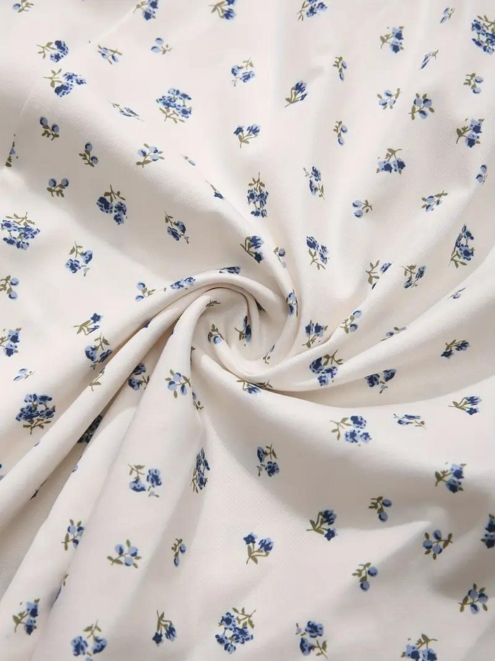 Solklänning - Blommig - Puffärm - Sommarklänning - Maxiklänning-Eva Jonsson