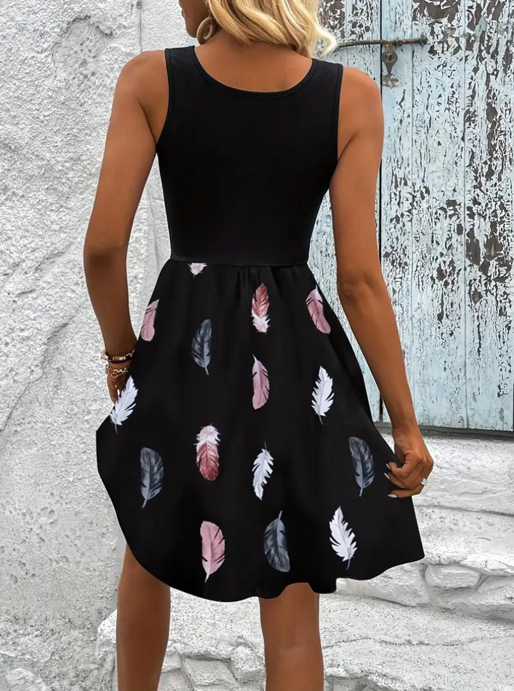 Sommarklänning - Ärmlös - Tryckt - Kort klänning - Sundress-Eva Jonsson