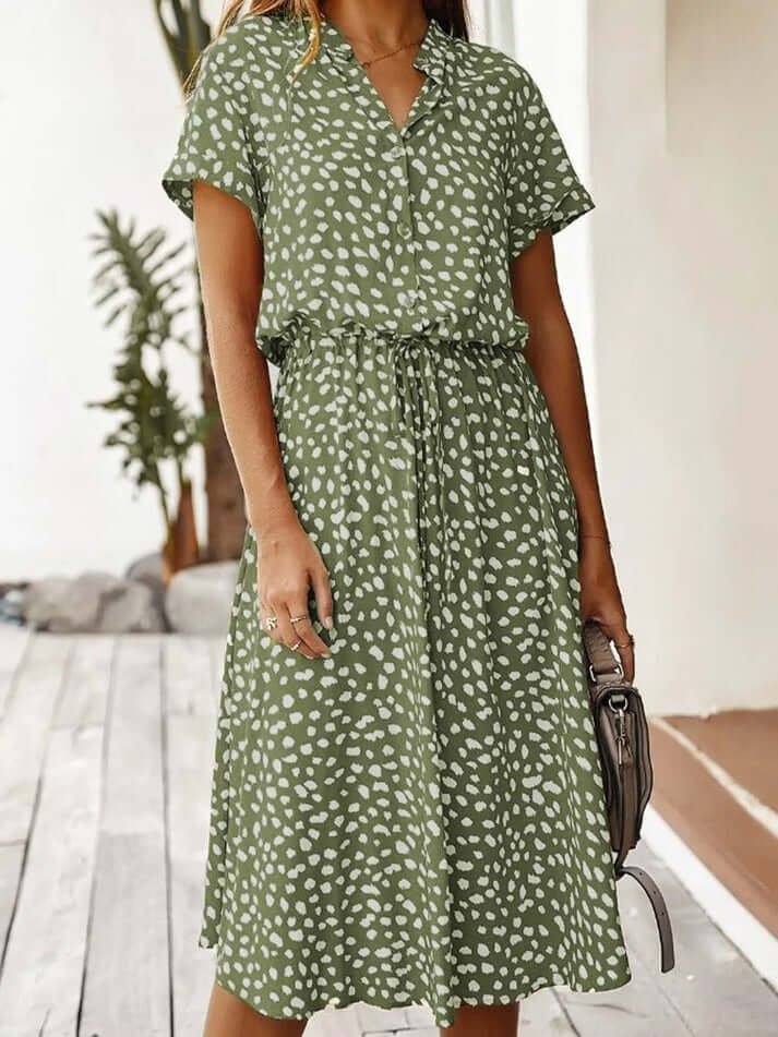 Sommarklänning | Kortärmad | Midiklänning | Midiklänning | Sundress-Eva Jonsson