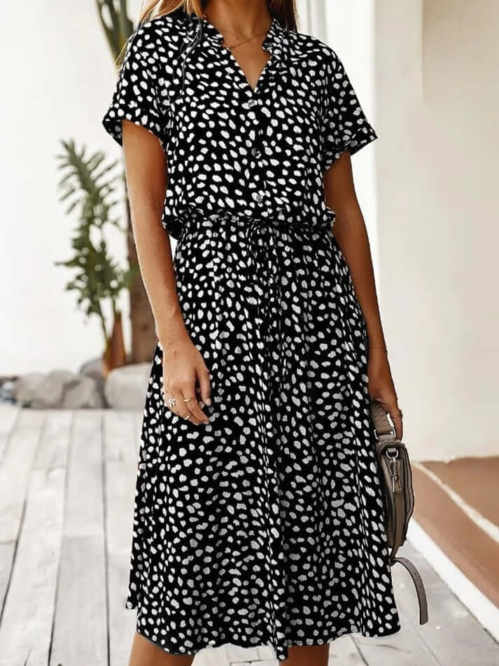 Sommarklänning | Kortärmad | Midiklänning | Midiklänning | Sundress-Eva Jonsson
