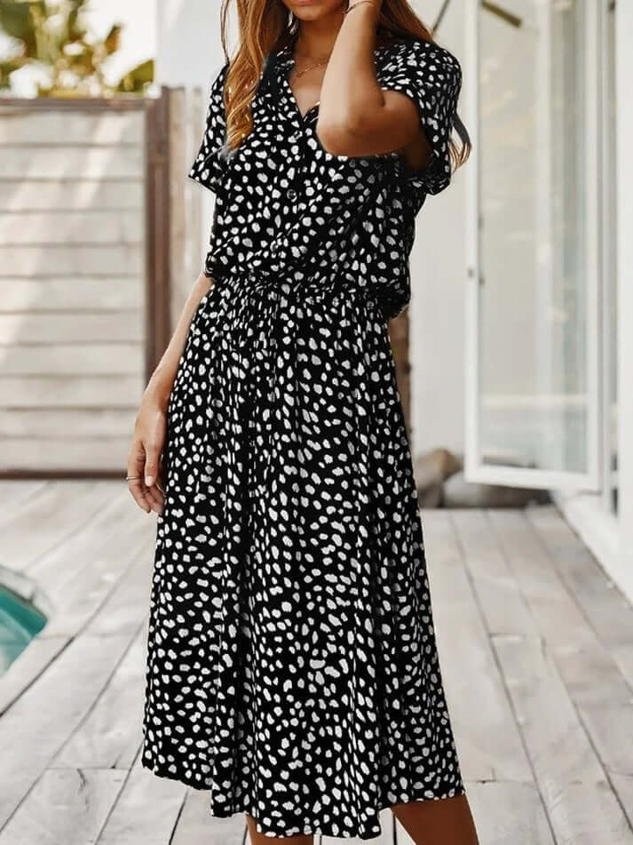 Sommarklänning | Kortärmad | Midiklänning | Midiklänning | Sundress-Eva Jonsson