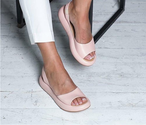 Sommarsandaler - Slip-on-Plattformssandaler med öppen tå för Kvinnor-Eva Jonsson