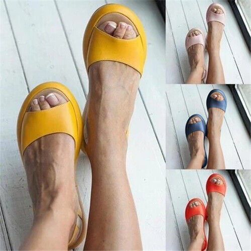 Sommarsandaler - Slip-on-Plattformssandaler med öppen tå för Kvinnor-Eva Jonsson