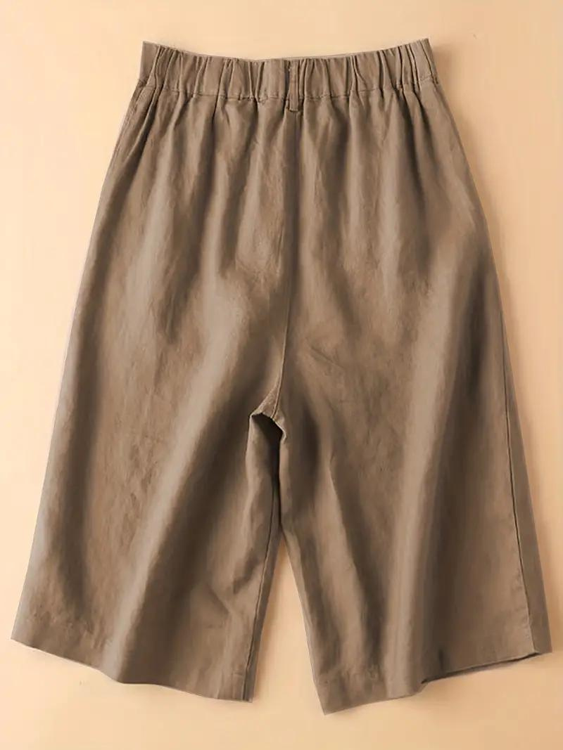 Sommarshorts, Elastisk Midja, Lös Passform, Shorts Med Hög Midja, Damkläder-Eva Jonsson