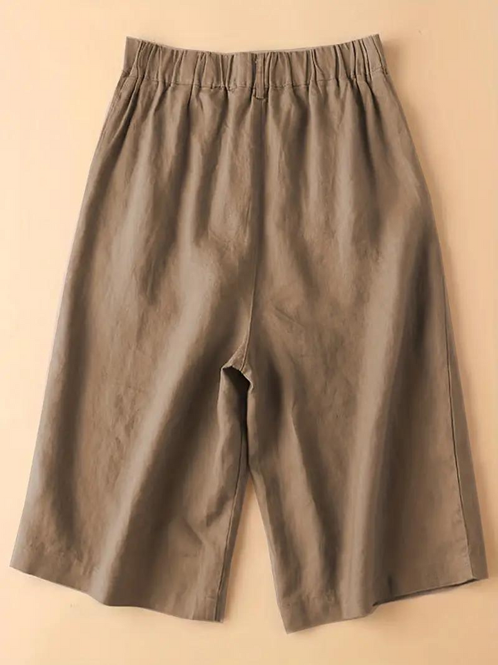 Sommarshorts, Elastisk Midja, Lös Passform, Shorts Med Hög Midja, Damkläder-Eva Jonsson