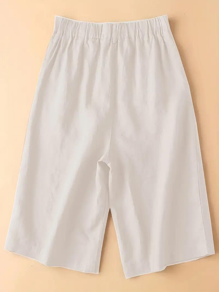 Sommarshorts, Elastisk Midja, Lös Passform, Shorts Med Hög Midja, Damkläder-Eva Jonsson