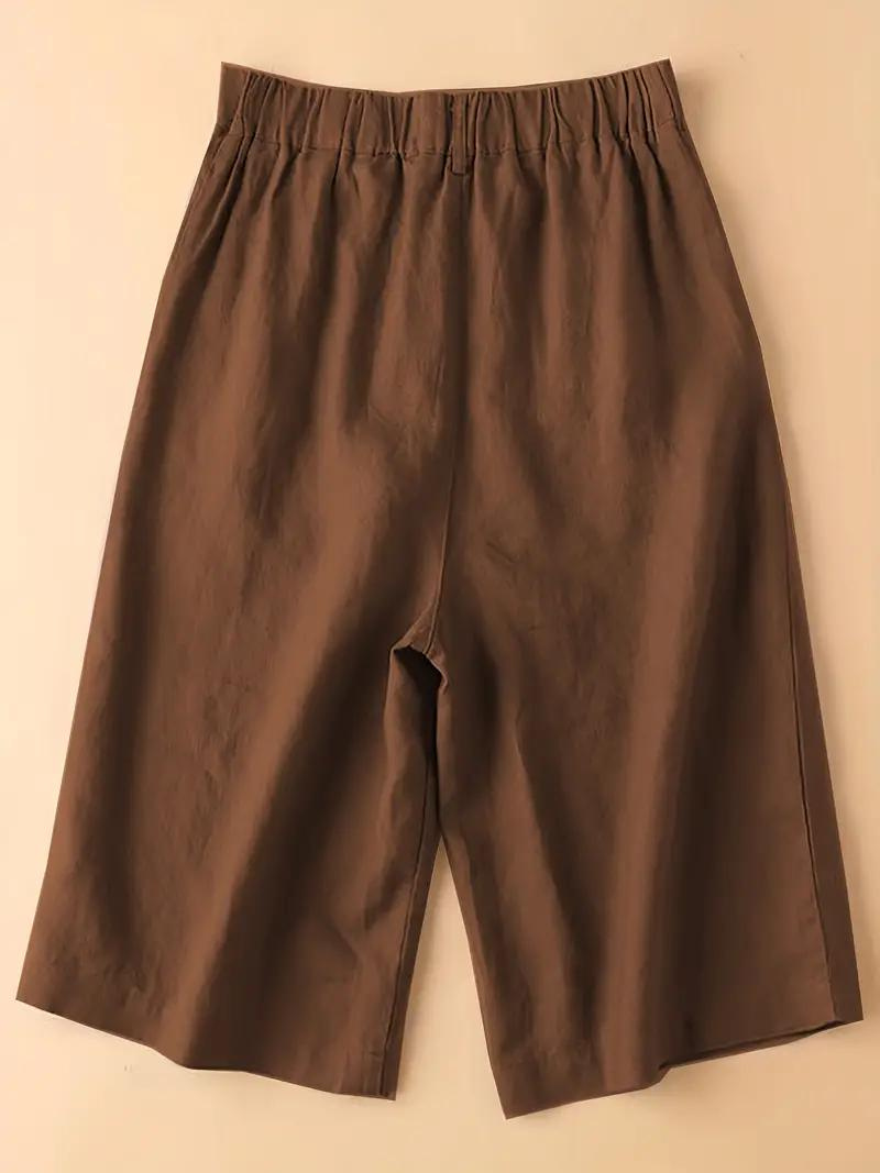 Sommarshorts, Elastisk Midja, Lös Passform, Shorts Med Hög Midja, Damkläder-Eva Jonsson