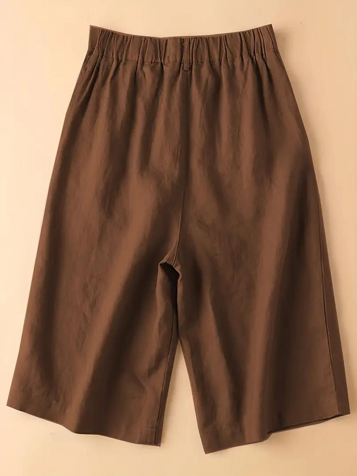 Sommarshorts, Elastisk Midja, Lös Passform, Shorts Med Hög Midja, Damkläder-Eva Jonsson