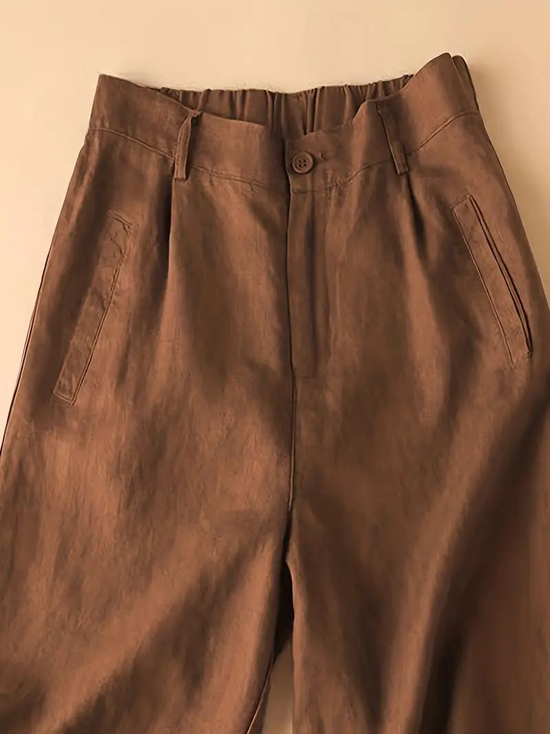 Sommarshorts, Elastisk Midja, Lös Passform, Shorts Med Hög Midja, Damkläder-Eva Jonsson