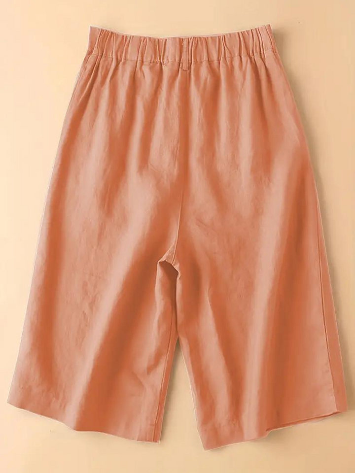 Sommarshorts, Elastisk Midja, Lös Passform, Shorts Med Hög Midja, Damkläder-Eva Jonsson