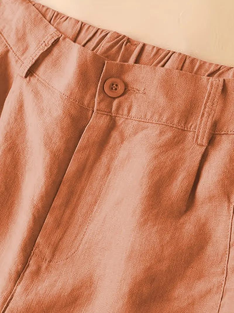 Sommarshorts, Elastisk Midja, Lös Passform, Shorts Med Hög Midja, Damkläder-Eva Jonsson