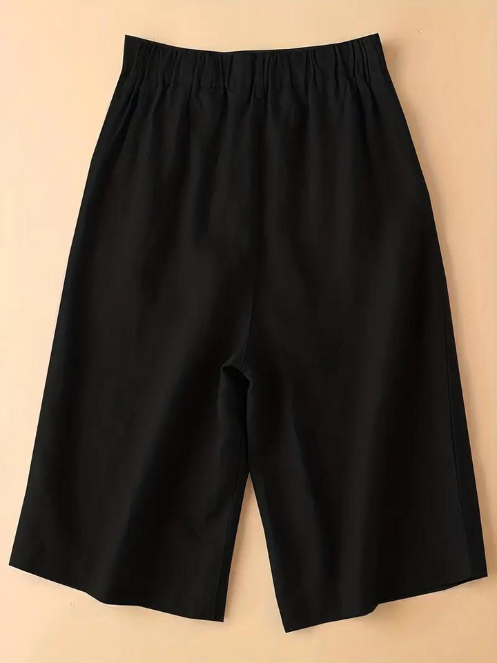 Sommarshorts, Elastisk Midja, Lös Passform, Shorts Med Hög Midja, Damkläder-Eva Jonsson
