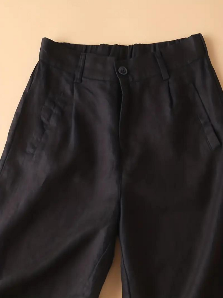 Sommarshorts, Elastisk Midja, Lös Passform, Shorts Med Hög Midja, Damkläder-Eva Jonsson